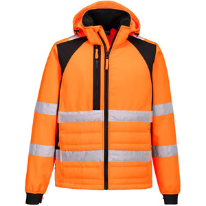 Portwest WX2 Eco Hi-Vis Hybrid Jacket - Orange/Black
