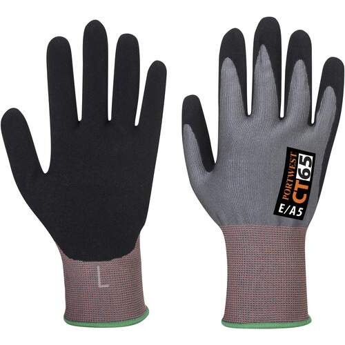 Portwest CT VHR15 Nitrile Foam Cut Glove - Grey/Black