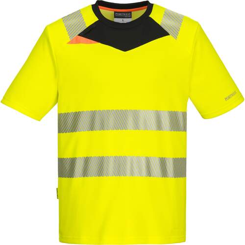 Portwest DX4 Hi-Vis T-Shirt S/S - Yellow/Black