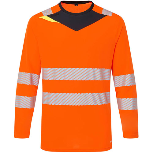 Portwest DX4 Hi-Vis T-Shirt L/S - Orange/Black