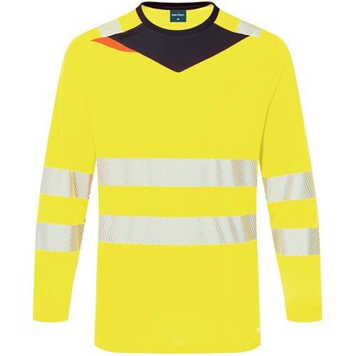 Portwest DX4 Hi-Vis T-Shirt L/S - Yellow/Black