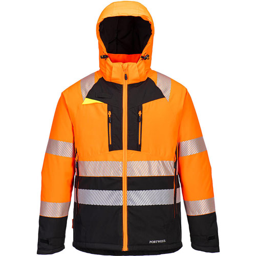Portwest DX4 Hi-Vis Class 2 Winter Jacket - Orange/Black
