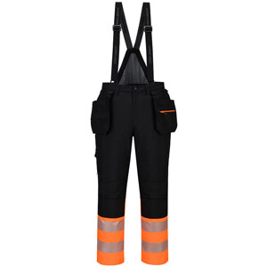 Portwest DX4 Hi-Vis Class 1 Winter Bib and Brace - Orange/Black