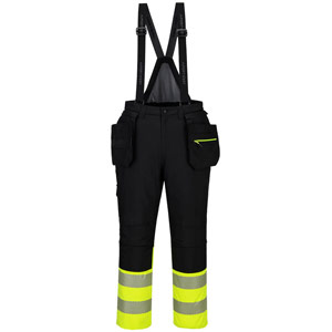Portwest DX4 Hi-Vis Class 1 Winter Bib and Brace - Yellow/Black