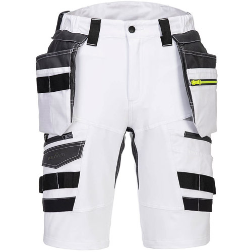 Portwest DX4 Detachable Holster Pocket Shorts - White