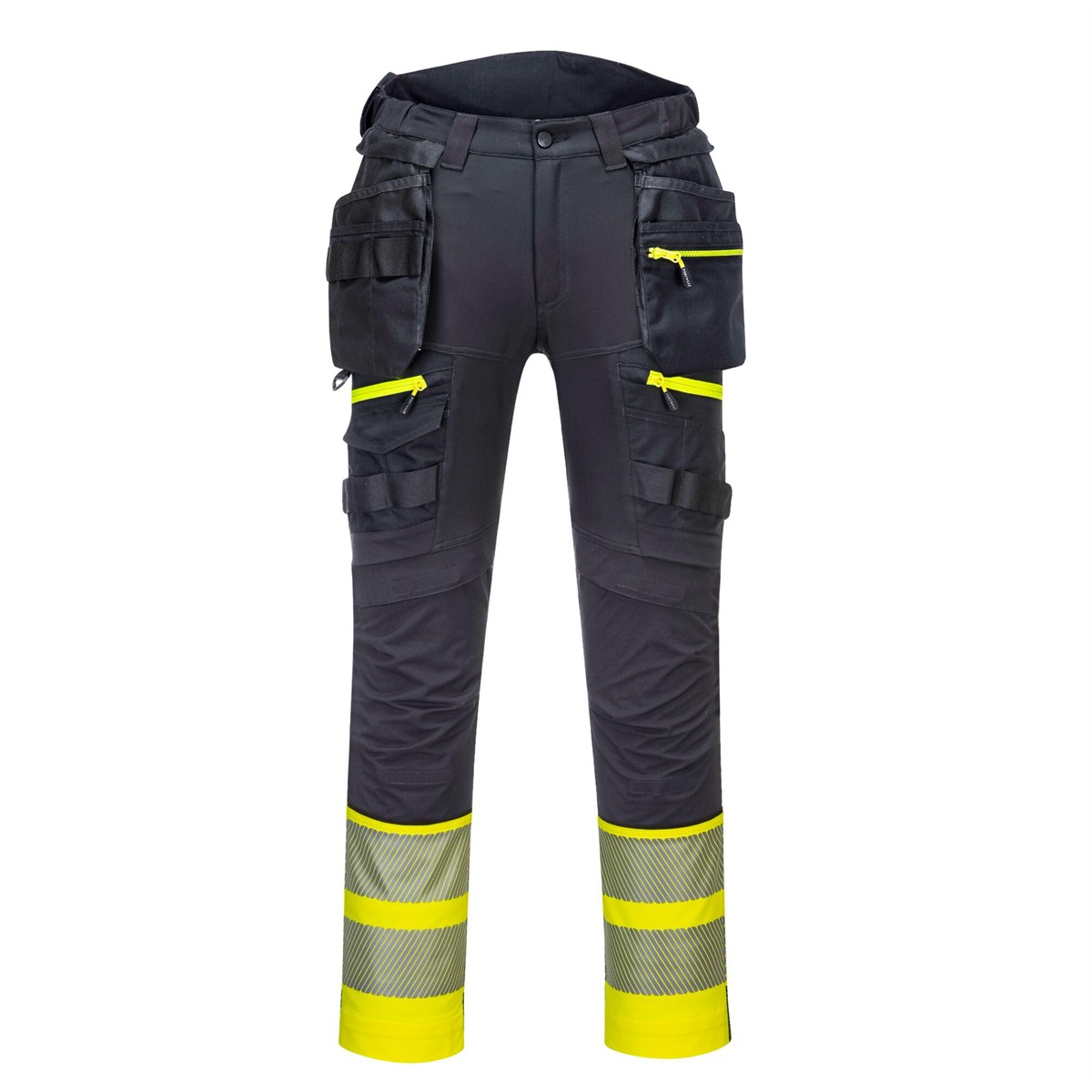 Portwest DX4 Hi-Vis Class 1 Holster Pocket Trouser - Yellow/Black