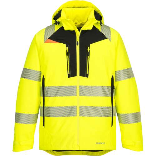 Portwest DX4 Hi-Vis Winter Jacket - Yellow/Black