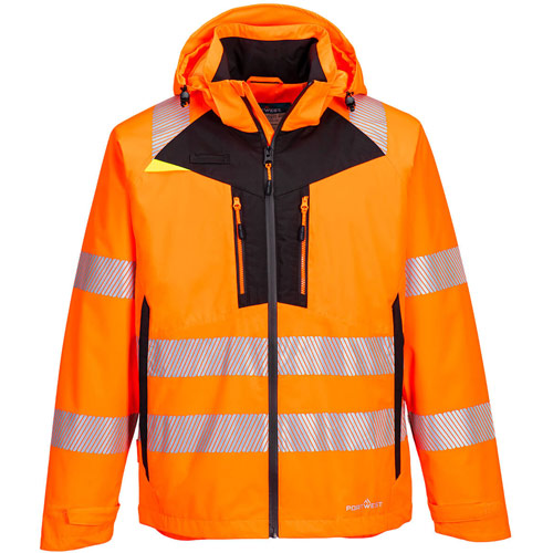 Portwest DX4 Hi-Vis Rain Jacket - Orange