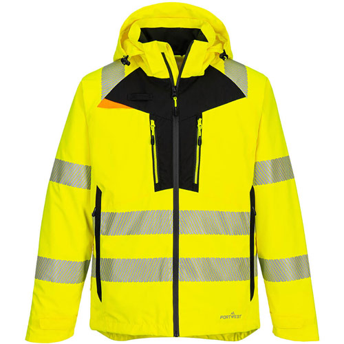Portwest DX4 Hi-Vis Rain Jacket - Yellow