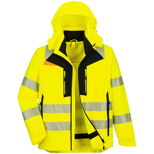 Portwest DX4 Hi-Vis 4-in-1 Jacket - Yellow/Black