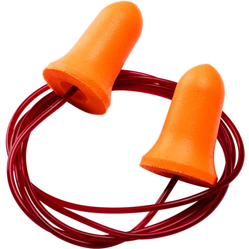 Portwest Bell Comfort PU Foam Ear Plugs Corded (200 Pairs) - Orange