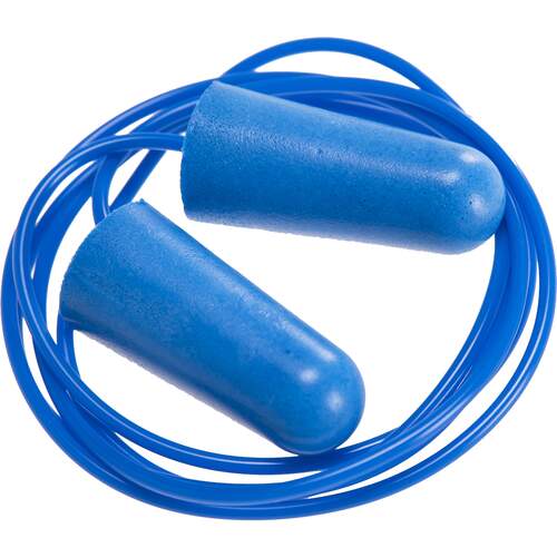 Portwest Detectable Corded PU Ear Plugs (200 pairs) - Blue