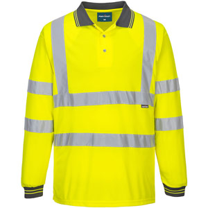 Portwest ES1 Essential Hi-Vis Polo Shirt L/S - Yellow