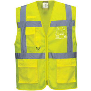 Portwest ES1 Essential Hi-Vis Mesh Executive Vest - Yellow