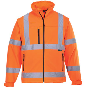 Portwest ES1 Essential Hi-Vis Softshell Jacket (2L) - Orange