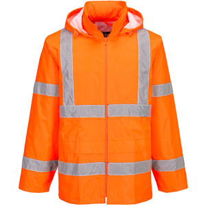 Portwest ES1 Essential Hi-Vis Rain Jacket - Orange