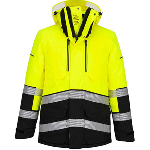Portwest EV4 Hi-Vis Expedition Parka - Yellow/Black