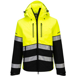 Portwest EV4 Hi-Vis Shell Jacket (3L) - Yellow/Black