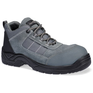 Portwest Composite Textile Suede Low Shoe S1 SR FO - Metal Grey
