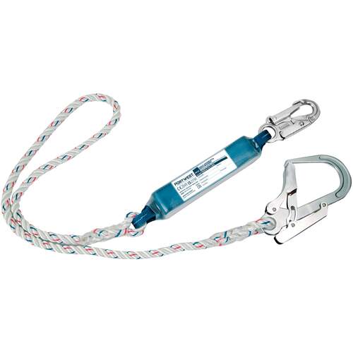 Portwest Single Lanyard With Shock Absorber - White