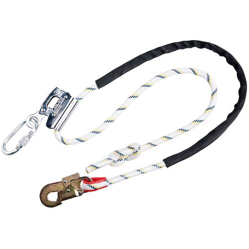 Portwest Work Positioning Lanyard with Grip Adjuster - White