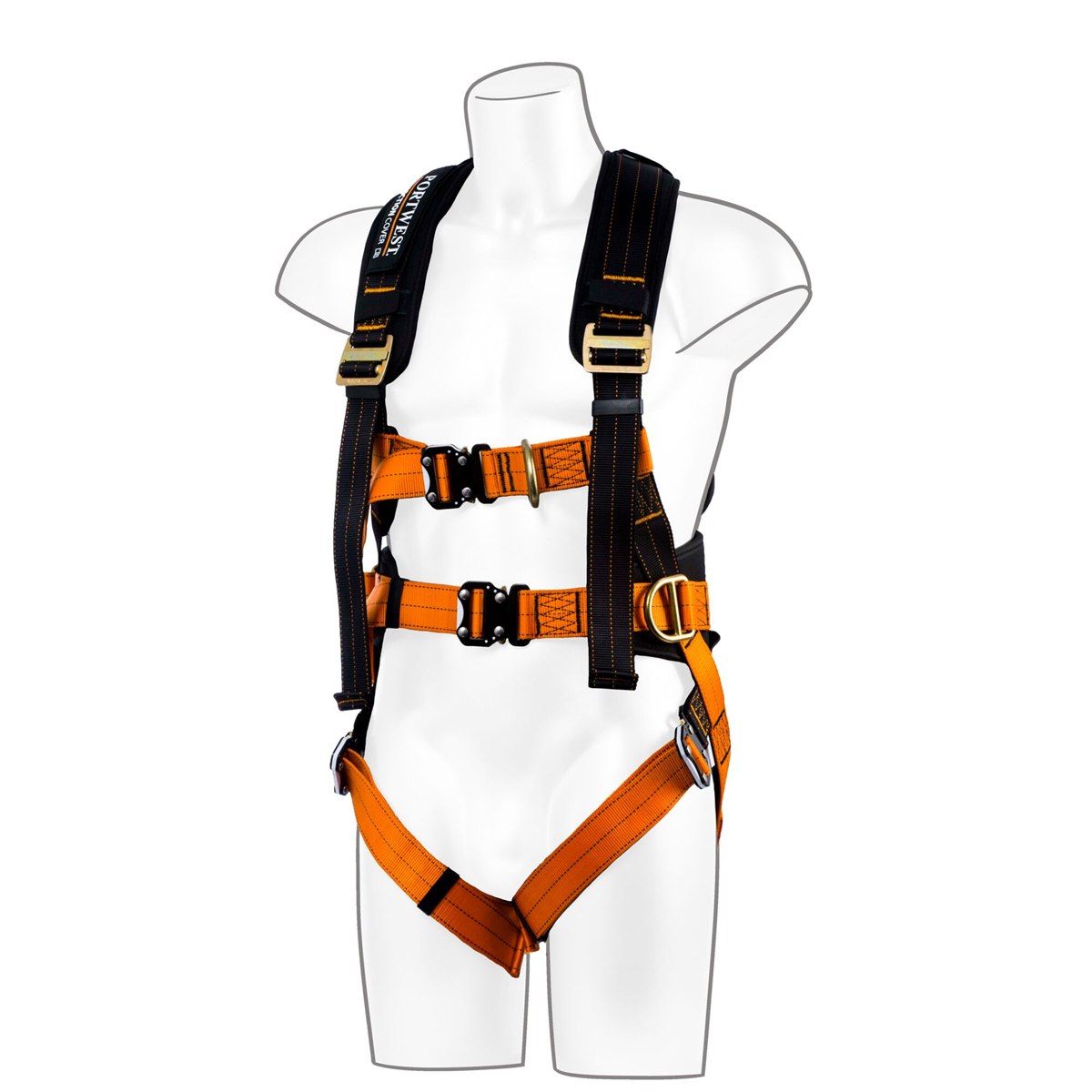 Portwest Ultra 3 Point Harness - Black/Orange