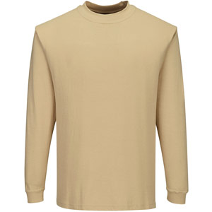 Portwest Modaflame Knit FR Long Sleeve T-Shirt - Tan