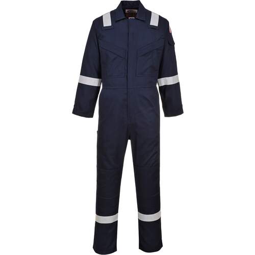 Portwest Flame Resistant Super Light Weight Anti-Static Coverall 210g - Navy