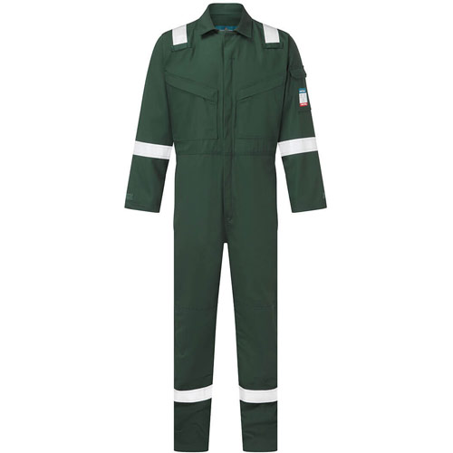 Portwest Flame Resistant Light Weight Anti-Static Coverall 280g - Green