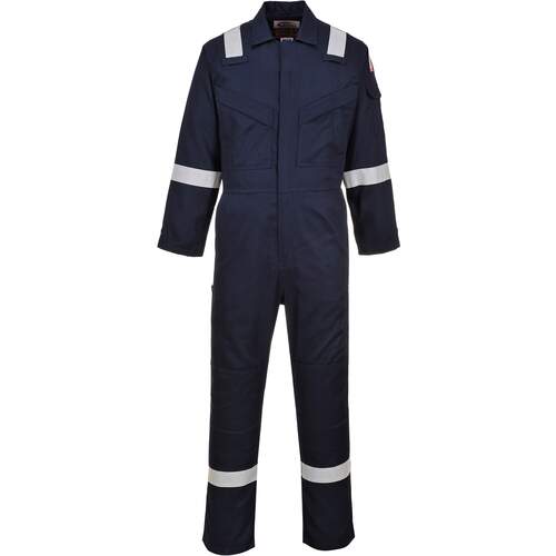 Portwest Flame Resistant Light Weight Anti-Static Coverall 280g - Navy