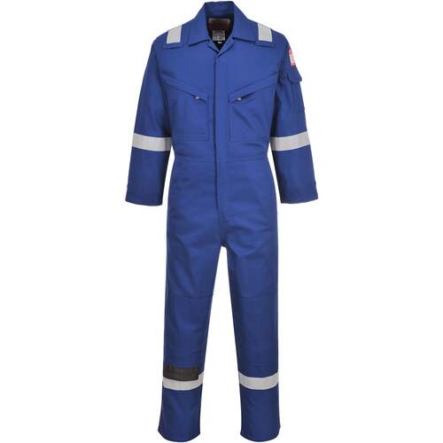 Portwest Flame Resistant Light Weight Anti-Static Coverall 280g - Royal Blue