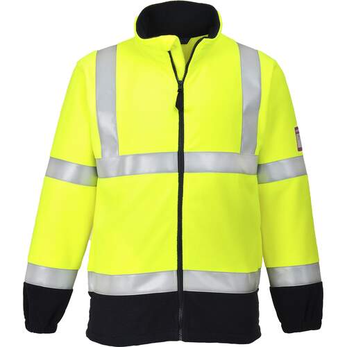 Portwest Flame Resistant Anti-Static Hi-Vis Fleece - Yellow