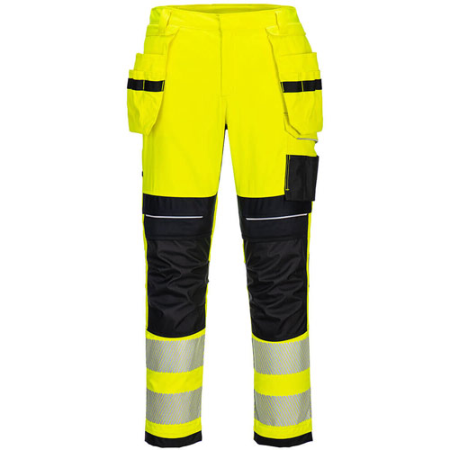 Portwest PW3 FR Hi-Vis Holster Trousers - Yellow/Black