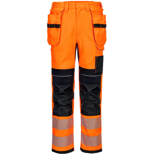 Portwest PW3 FR HVO Holster Trousers  - Orange/Black