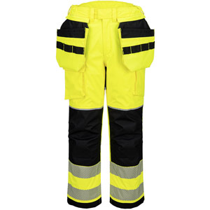 Portwest PW3 Modaflame Rain+ Hi-Vis FR Winter Holster Trousers - Yellow/Black