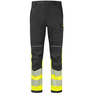 Portwest PW3 Modaflame Work Hi-Vis Class 1 FR Trousers - Yellow/Black