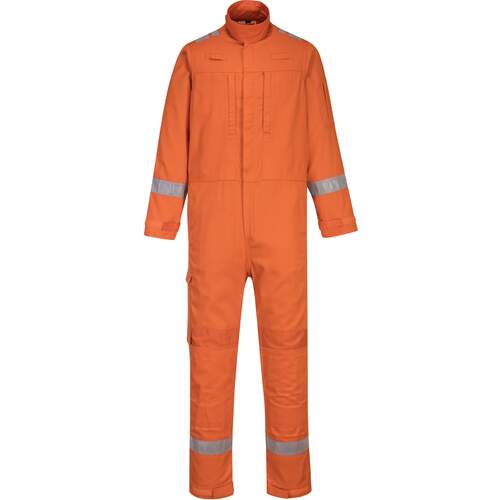 Portwest Bizflame Plus Stretch Panelled Coverall  - Orange