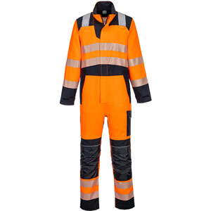 Portwest PW3 Modaflame Work HVO Multi-Norm FR Coverall - Orange/Navy