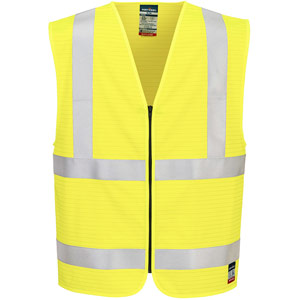 Portwest Bizflame Hi-Vis FR Zip Vest - Yellow
