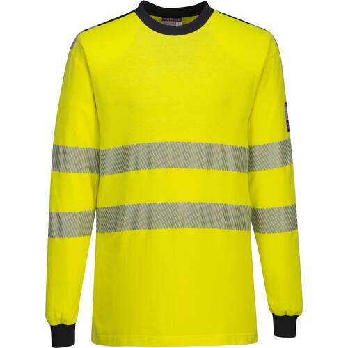 Portwest WX3 Flame Resistant Hi-Vis T-Shirt - Yellow/Navy