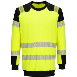 Portwest PW3 Modaflame Knit Hi-Vis FR Sweatshirt - Yellow/Black