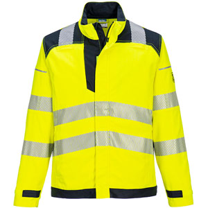 Portwest PW3 Modaflame Work Hi-Vis Multi-Norm FR Jacket - Yellow/Navy
