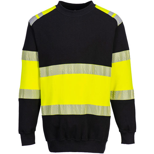 Portwest PW3 Flame Resistant Class 1 Sweatshirt - Yellow/Black