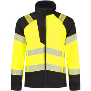Portwest PW3 Modaflame Softshell Hi-Vis Multi-Norm FR Jacket - Yellow/Black