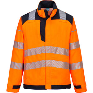 Portwest PW3 Modaflame Work HVO Multi-Norm FR Jacket - Orange/Navy