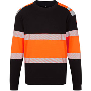 Portwest PW3 Modaflame Knit HVO Class 1 FR Sweatshirt - Orange/Black