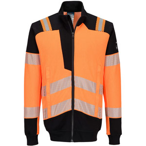 Portwest PW3 Modaflame Knit HVO FR Full Zip Sweatshirt - Orange/Black