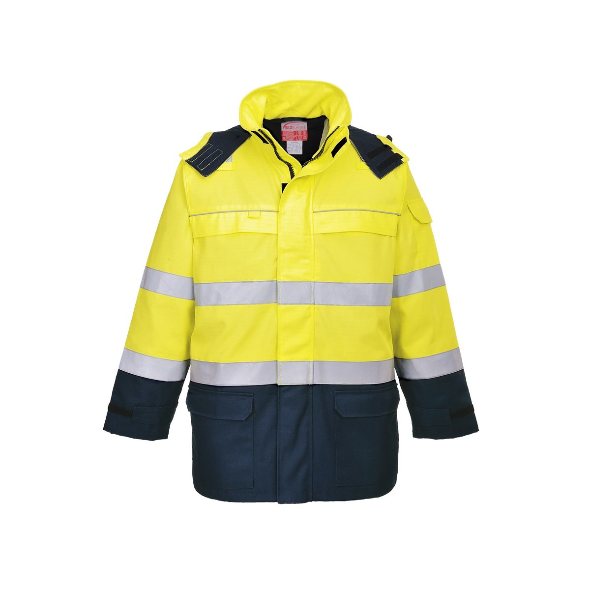 Portwest Bizflame Multi Arc Hi-Vis Jacket - Yellow/Navy
