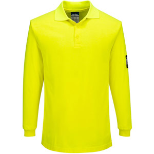 Portwest Modaflame Knit FR Long Sleeve Polo Shirt - Yellow