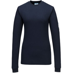 Portwest Modaflame Knit FR Women's Long Sleeve T-Shirt - Dark Navy